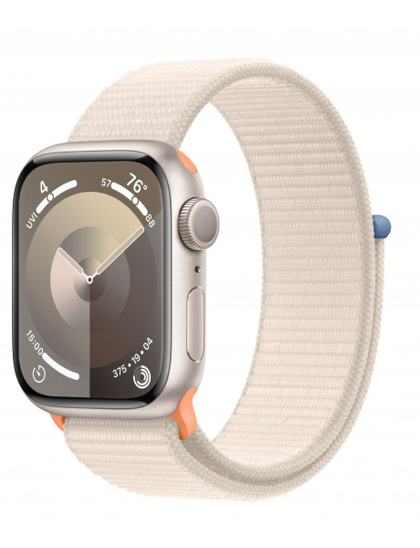 Išmanusis laikrodis Apple Watch Series 9 GPS 41mm Starlight Aluminium Case with Starlight Sport Loop