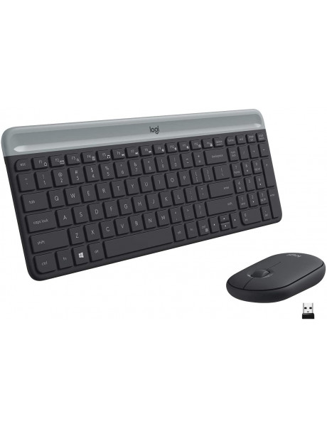 KLAVIATŪROS ir pelės komplektas LOGITECH Slim Wireless Keyboard and Mouse Combo MK470 -GRAP