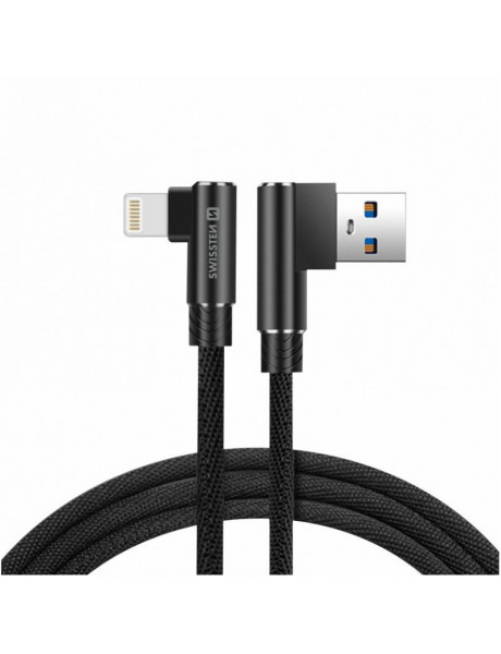 Kabelis Swissten L Type Textile Universal Quick Charge 3.1 USB to Lightning Data and Charging Cable 