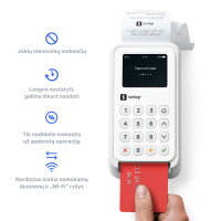 Banko kortelių skaitytuvas SUMUP 3G+ Payment Kit Retail EU