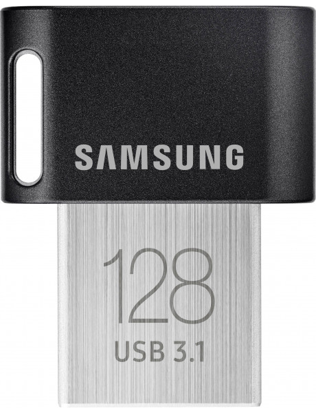 USB atmintinė Samsung FIT Plus MUF-128AB/APC 128 GB, USB 3.1, Black/Silver