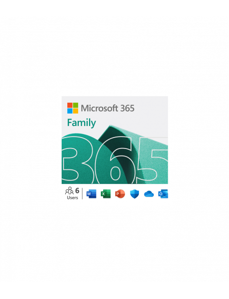 Programinė įranga  Microsoft 365 Family 6GQ-01897 FPP License term 1year(s) English Premium Office