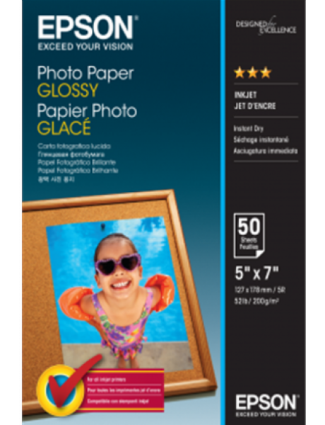Fotopopierius Epson Photo Paper Glossy 50 sheets, 13 x 18 cm, 200 g/m²