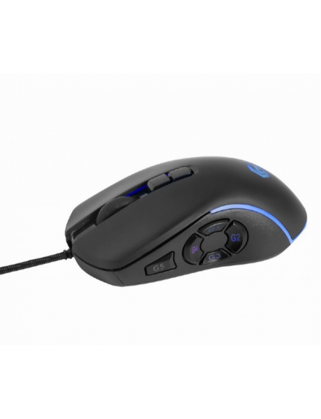 Pelė Gembird Gaming Mouse RGB Backlighted Wired USB Black MUSG-RAGNARRX500