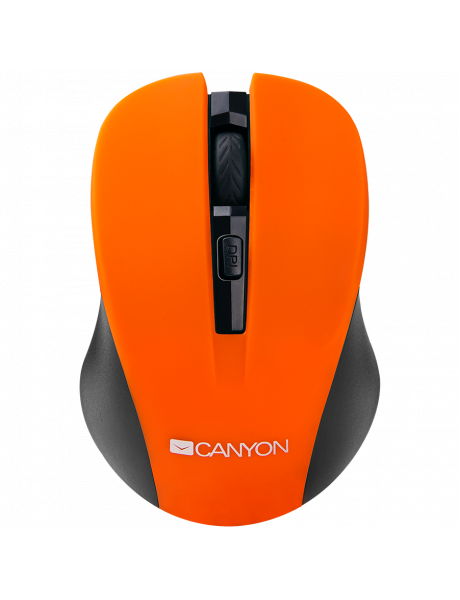 CNE-CMSW1O CANYON MW-1 2.4GHz wireless optical mouse with 4 buttons, DPI 800/1200/1600, Orange, 103.5*69.5*35mm, 0.06kg