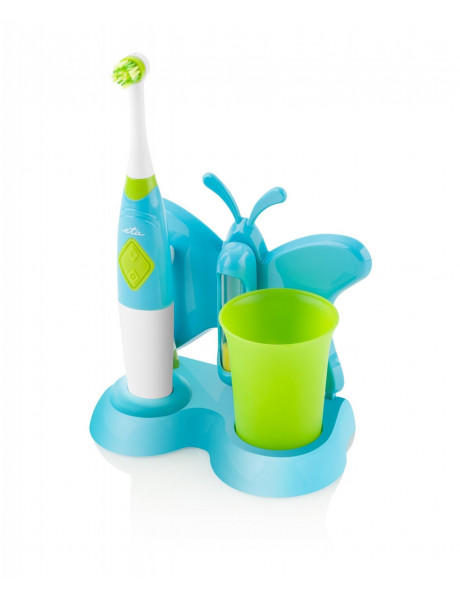 ETA | Sonetic  ETA129490080 | Toothbrush with water cup and holder | Battery operated | For kids | Number of brush heads included 2 | Number of teeth brushing modes 2 | Blue