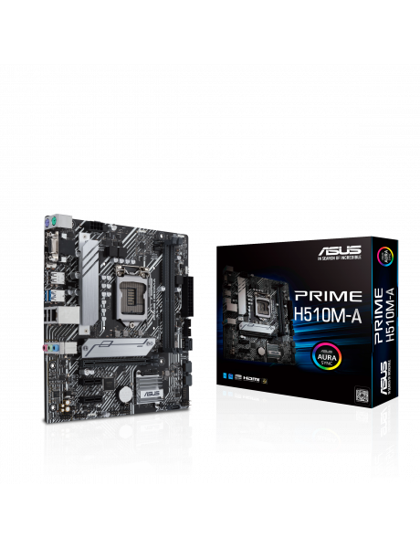 Asus PRIME H510M-A Processor family Intel, Processor socket LGA1200, DDR4, Memory slots 2, Supported hard disk drive interfaces M.2, SATA, Number of SATA connectors 4, Chipset Intel H, mATX