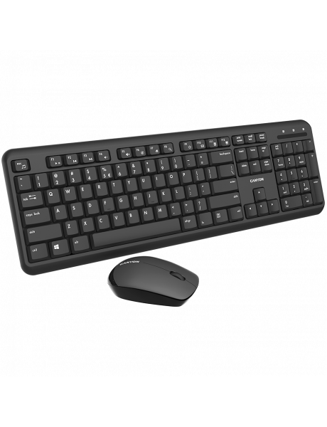 CNS-HSETW02-RU Wireless combo set,Wireless keyboard with Silent switches,105 keys,RU layout,optical 3D Wireless mice 100DPI black