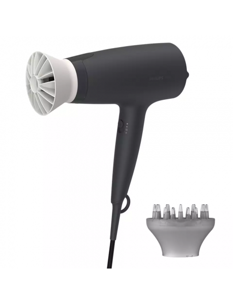 Philips 3000 series Hair Dryer BHD302/30, 1600W, 3 heat and speed settings, ThermoProtect attachment