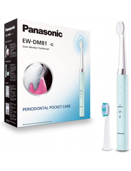 Panasonic | EW-DM81-G503 | Electric Toothbrush | Rechargeable | For adults | Number of brush heads included 2 | Number of teeth brushing modes 2 | Sonic technology | White/Mint