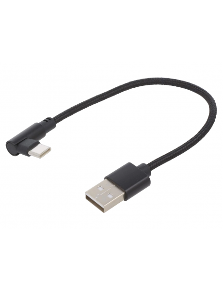 CABLE USB2 TO USB-C ANGLED/CC-USB2-AMCML-0.2M GEMBIRD