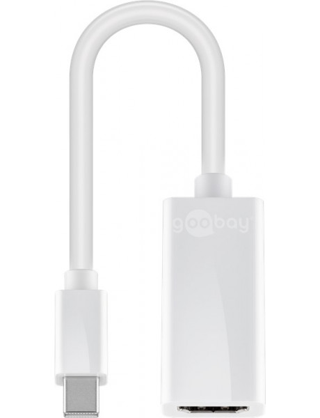 Goobay White | Mini DisplayPort/HDMI adapter cable 1.1 | 51729 | Mini DisplayPort male | HDMI female (Type A)