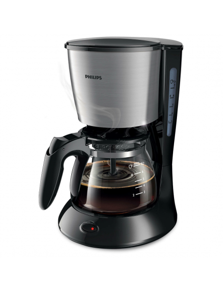 Philips Daily Collection Coffee maker HD7435/20 With glass jug Black & metal
