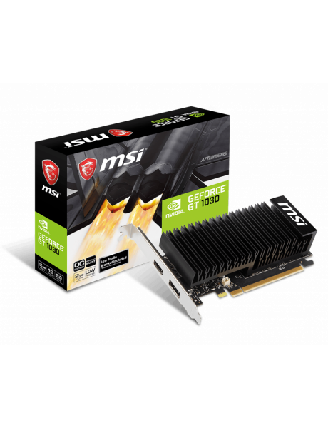 MSI | GeForce GT 1030 2GHD4 LP OC | NVIDIA | 2 GB | GeForce GT 1030 | DDR4 | DVI-D ports quantity | HDMI ports quantity 1 | PCI Express 3.0 x16 (uses x4) | Memory clock speed 2100 MHz | Processor frequency  MHz
