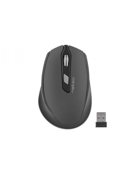 Natec Mouse, Siskin, Silent, Wireless, 2400 DPI, Optical, Black-Grey Natec | Mouse | Optical | Wireless | Black/Grey | Siskin