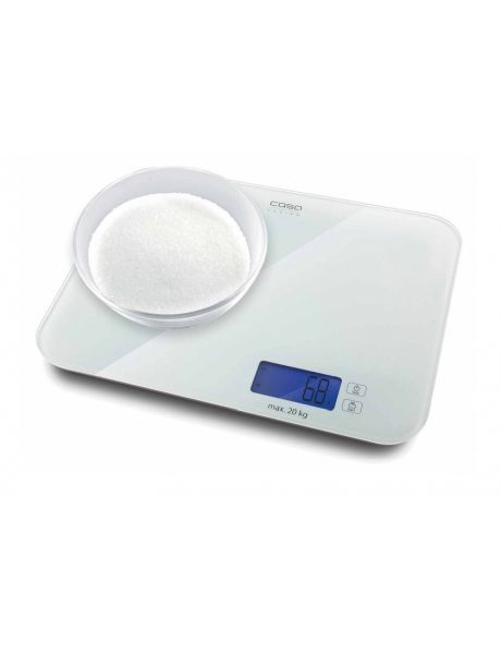 Caso | Designer kitchen scales LX 20 | 03294 | Maximum weight (capacity) 20 kg | Graduation 5 g | Display type | White