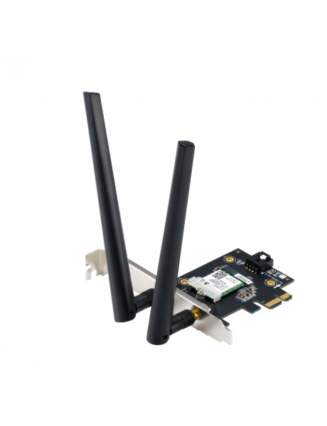 AX1800 Dual-Band Bluetooth 5.2 PCIe Wi-Fi Adapter | PCE-AX1800 | 802.11ax | 574+1201 Mbit/s | Mbit/s | Ethernet LAN (RJ-45) ports | Mesh Support No | MU-MiMO Yes | No mobile broadband | Antenna type External | month(s)