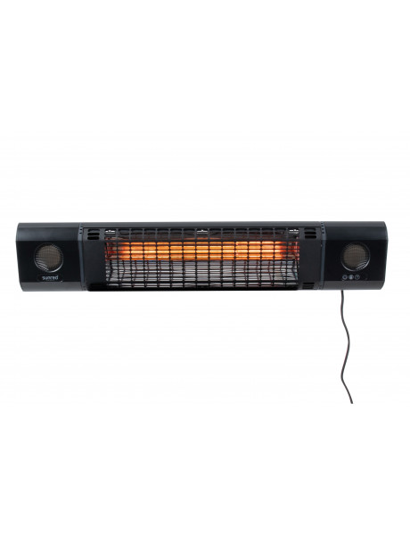 SUNRED | Heater | SOUND-2000W, Sun and Sound Ultra Wall | Infrared | 2000 W | Number of power levels | Suitable for rooms up to  m² | Black | IP54