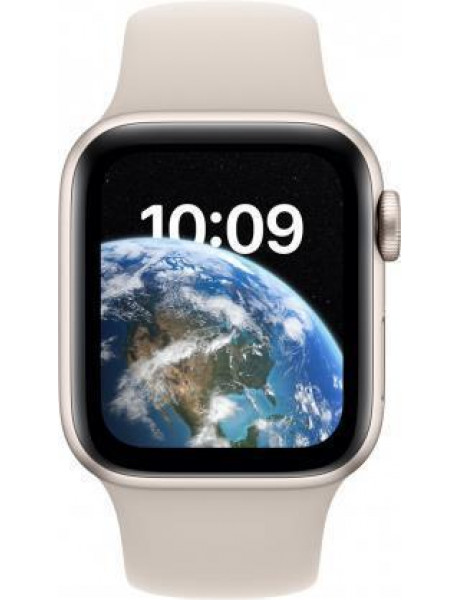 Apple Watch SE GPS + Cellular 40mm Starlight Aluminium Case with Starlight Sport Band - Regular 2nd Gen