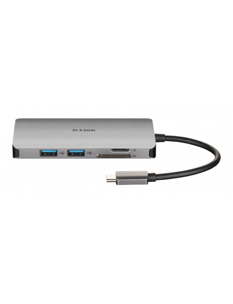D-Link | 8-in-1 USB-C Hub with HDMI/Ethernet/Card Reader/Power Delivery | DUB-M810 | USB hub | Warranty  month(s) | USB Type-C