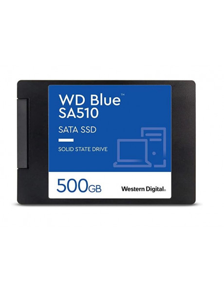 SSD|WESTERN DIGITAL|Blue SA510|500GB|SATA 3.0|Write speed 510 MBytes/sec|Read speed 560 MBytes/sec|2,5