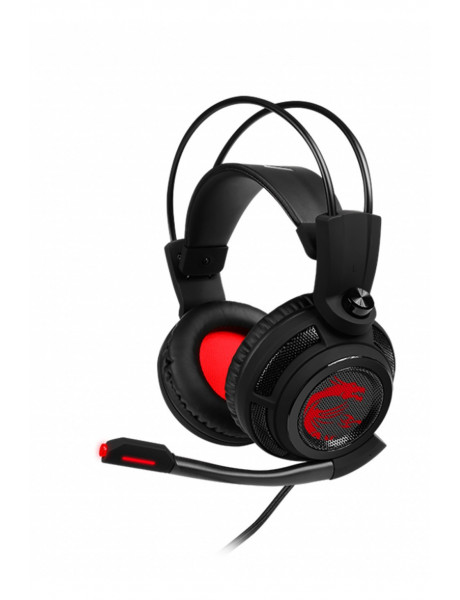 AUSINĖS MSI DS502 Gaming Headset, Wired, Black/Red