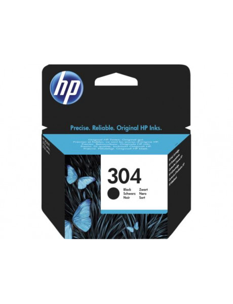 HP 304 Black Ink Cartridge, 120 pages, for HP DeskJet 2620,2630,2632,2633,3720,3730,3732,3735