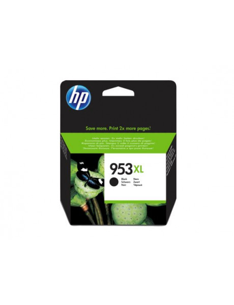 HP 953XL High Yield Black Ink Cartridge, 2000 pages, for HP OfficeJet Pro 8218,8710,8720,8730,8740