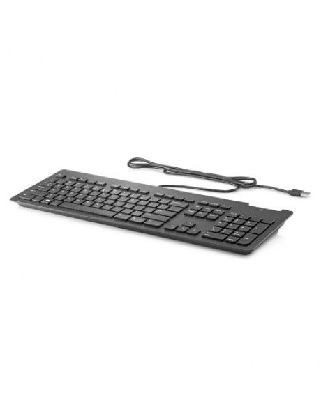 HP Slim USB Wired Keyboard - Smartcard - Black - US ENG