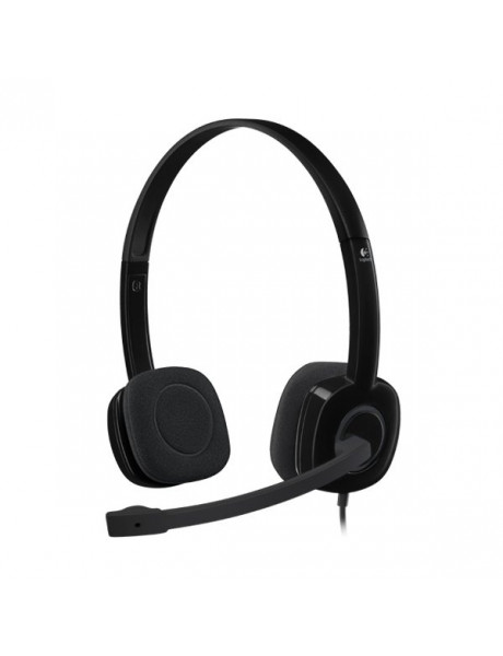 981-000589 LOGITECH H151 Corded Stereo Headset - BLACK - 3.5 MM