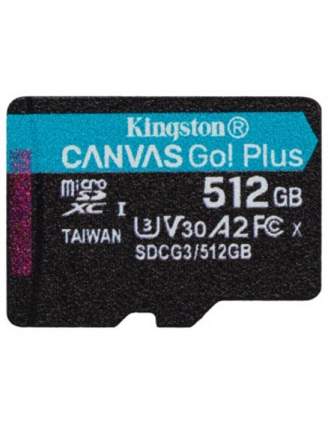 KINGSTON 512GB CANVAS GO! PLUS MICROSD CL10 UHS-I U3
