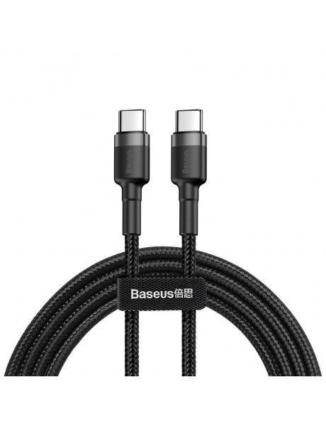 Baseus Cafule Cable durable nylon cable USB-C PD / USB-C PD PD2.0 60W 20V 3A QC3.0 2M black-gray