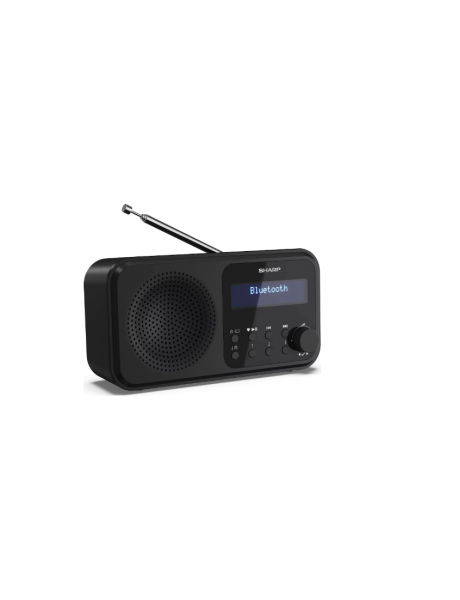 Sharp DR-P420(BK) Tokyo Portable Digital Radio, FM/DAB/DAB+, Bluetooth 5.0, USB or Battery Powered, Midnight Black Sharp Tokyo Portable Digital Radio DR-P420(BK) Midnight Black USB port Headphone out Bluetooth FM radio