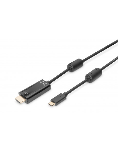 Digitus USB Type-C adapter cable, Type-C to HDMI A M/M, 2.0m, 4K/60Hz, 18GB, bl, gold | Digitus | AK-300330-020-S | USB-C to HDMI USB Type-C