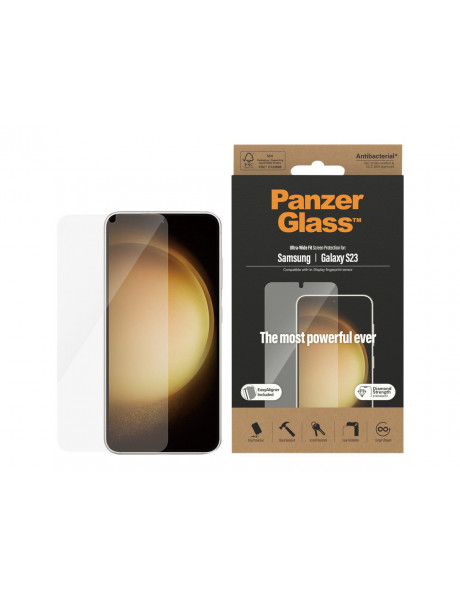 PanzerGlass Screen Protector Samsung Galaxy S23, Ultra-Wide Fit W. Easyaligner | PanzerGlass