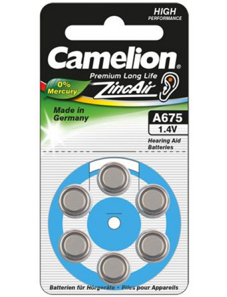 Camelion | A675/DA675/ZL675 | Zinc air cells | 6 pc(s)