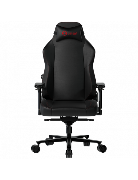 LRG-CHR533B LORGAR Embrace 533, Gaming chair, PU eco-leather, 1.8 mm metal frame, multiblock mechanism, 4D armrests, 5 Star aluminium base, Class-4 gas lift, 75mm PU casters, Black