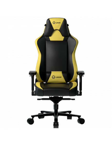 LRG-CHR311BY LORGAR Base 311, Gaming chair, PU eco-leather, 1.8 mm metal frame, multiblock mechanism, 4D armrests, 5 Star aluminium base, Class-4 gas lift, 75mm PU casters, Black + yellow