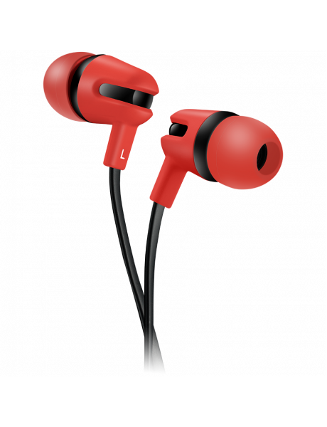 CNS-CEP4R CANYON SEP-4 Stereo earphone with microphone, 1.2m flat cable, Red, 22*12*12mm, 0.013kg