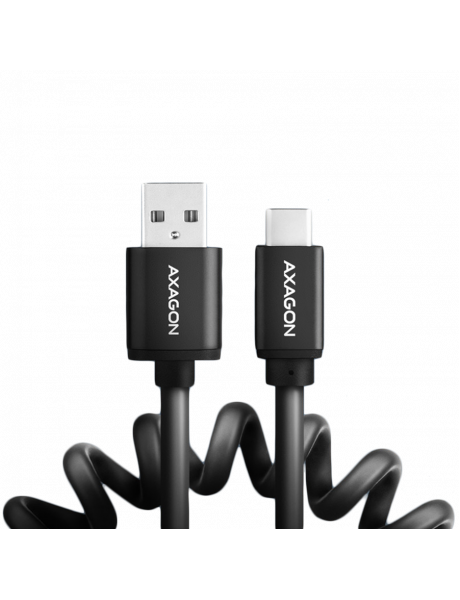 BUCM-AM20TB Axagon Data and charging USB 2.0 cable length 1.1 m. 3A. Black twisted.
