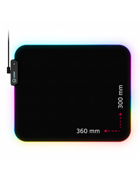 LRG-GMP913 Lorgar Steller 913, Gaming mouse pad, High-speed surface, anti-slip rubber base, RGB backlight, USB connection, Lorgar WP Gameware support, size: 360mm x 300mm x 3mm, weight 0.250kg