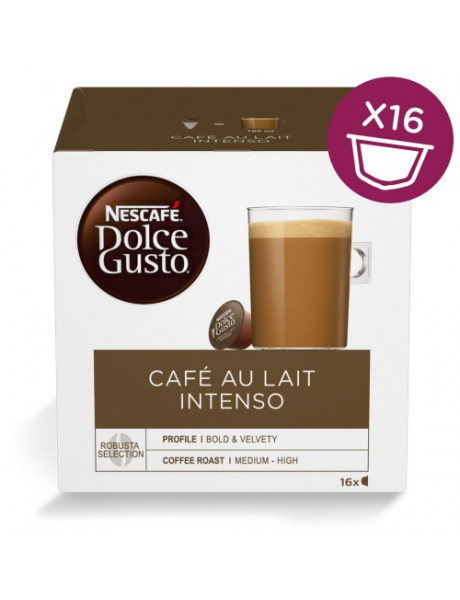 Nescafe Dolce Gusto Café Au Lait Intenso kava 16 kapsulių dėžutėje