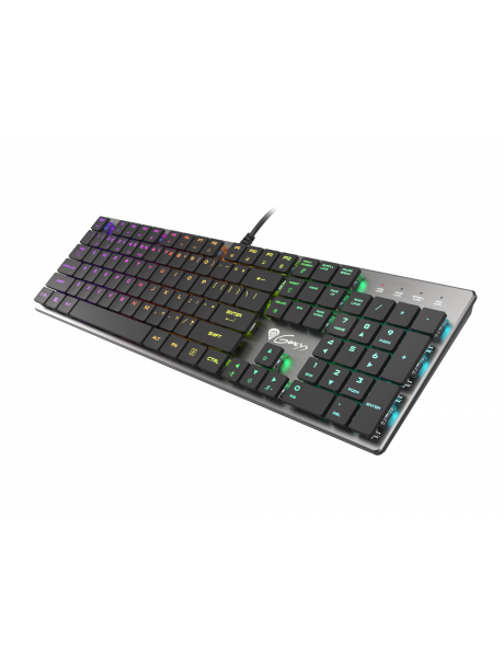 GENESIS THOR 420 Gaming Keyboard, US Layout, Wired, Silver Genesis | THOR 420 | Gaming keyboard | RGB LED light | US | Silver | Wired | 1.65 m