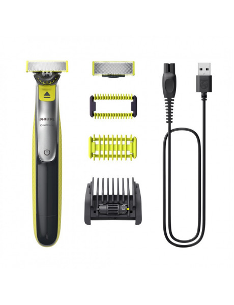 Philips | Face and Body Shaver | QP2834/20 OneBlade 360 | Operating time (max) 60 min | Wet & Dry | Lithium Ion | Black/Green