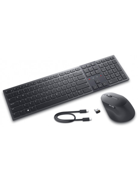 Dell | Premier Collaboration Keyboard and Mouse | KM900 | Keyboard and Mouse Set | Wireless | LT | Graphite | USB-A | Wireless connection