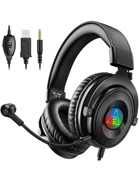 EKSA E900DL žaidimų ausinės, Juodos