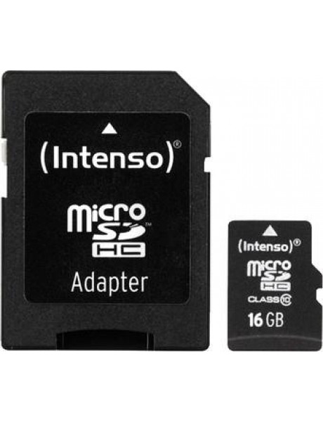MEMORY MICRO SDHC 16GB C10/W/ADAPTER 3413470 INTENSO