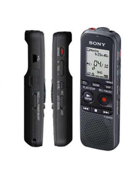 Sony Digital Voice Recorder ICD-PX470 Black, Stereo, MP3/L-PCM, 59 Hrs 35 min, MP3 playback