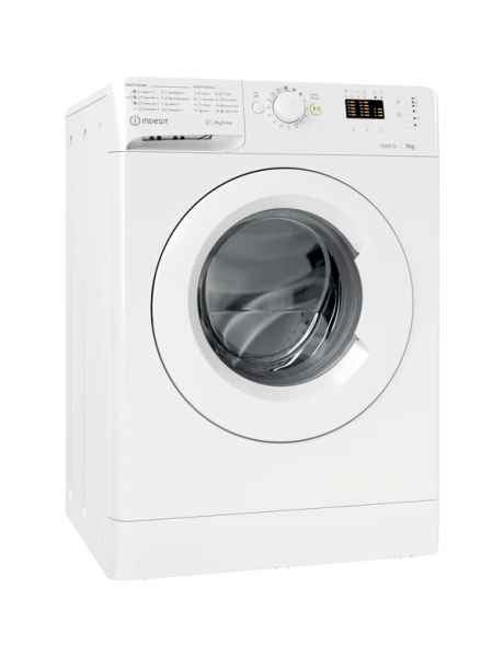 INDESIT | MTWA 71252 W EE | Washing machine | Energy efficiency class E | Front loading | Washing capacity 7 kg | 1200 RPM | Depth 54 cm | Width 59.5 cm | Display | LED | White
