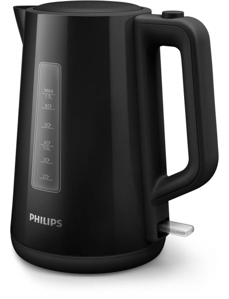Philips Kettle HD9318/20 2200W 1.7l Orbit plastic kettle, spring lid, pilot light, black